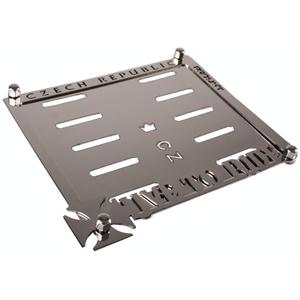 Ruostumattomasta teräksestä valmistettu tyyny CZ-merkkikilven alla Live To Ride Tšekki