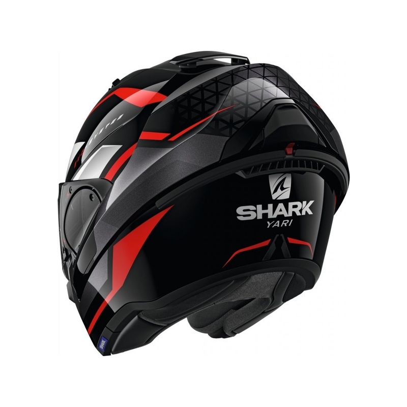 Překlápěcí přilba SHARK EVO-ES Yari černo-bílo-červená