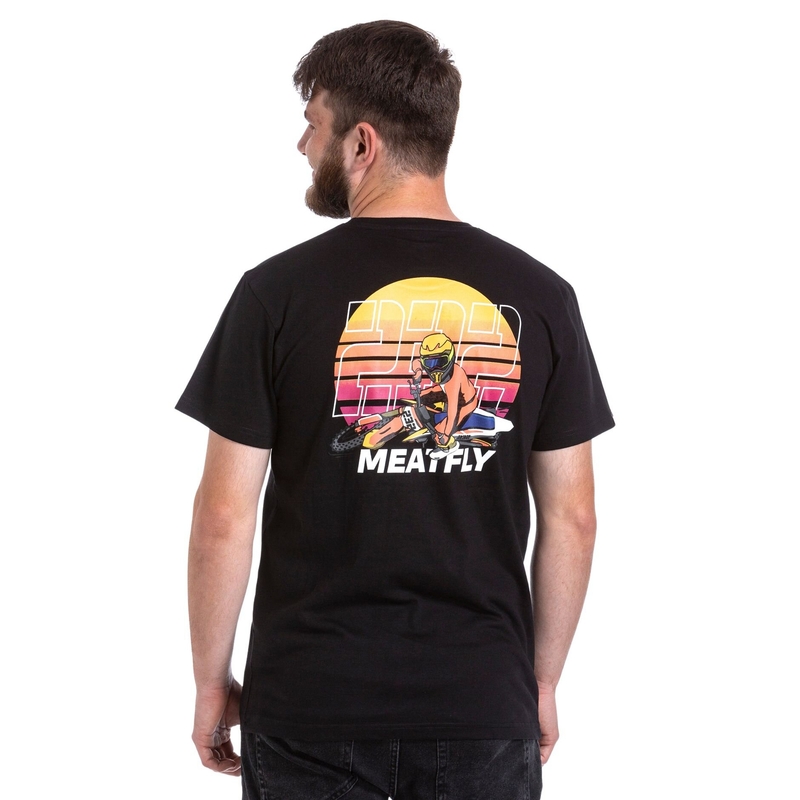 T-paita Meatfly Marmi musta alennusmyynti