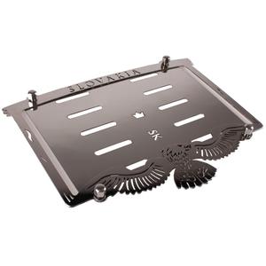 Ruostumattomasta teräksestä valmistettu aluslevy SK-tunnuskilven alla Slovakia