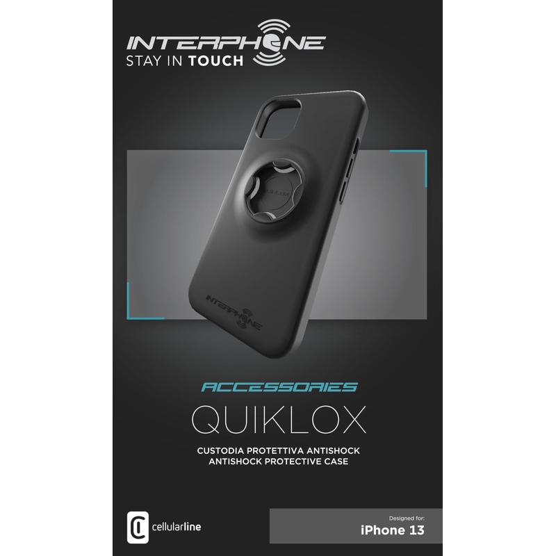 Suojakuori Interphone QUIKLOX Apple iPhone 13:lle musta