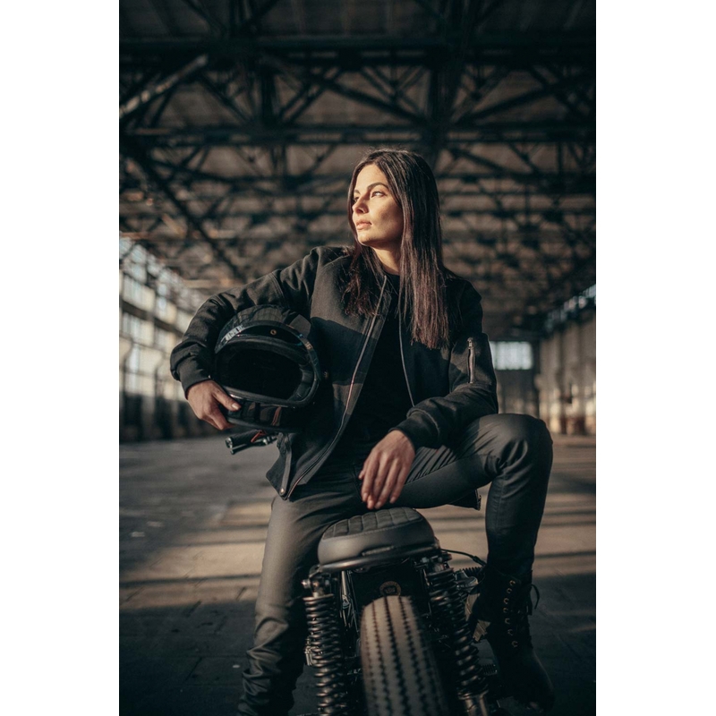 Dámské jeansy na motorku PANDO MOTO Lorica Kev 02 černé výprodej