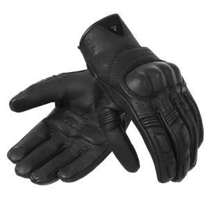 Moottoripyöräkäsineet Rebelhorn Thug II musta rei'itetty