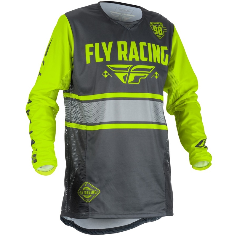 Motokrosový dres FLY Racing Kinetic ERA 2018 - USA šedo-fluo žlutý