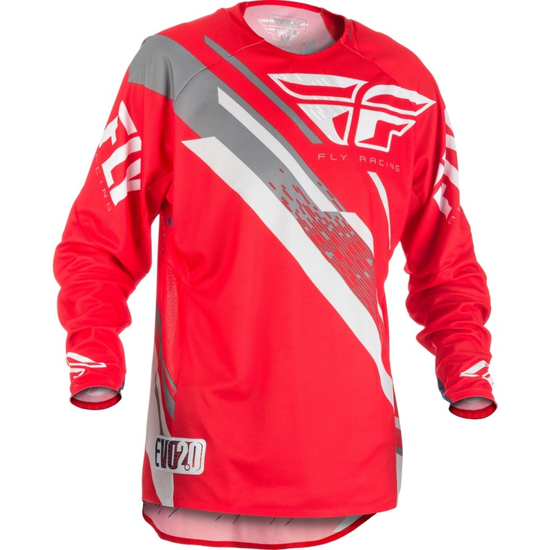 Motokrosový dres FLY Racing EVO 2018 - USA červeno-šedo-bílý