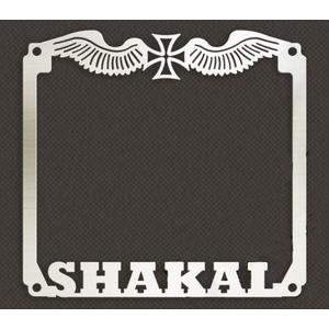 CZ-merkkikilven alla oleva ruostumattomasta teräksestä valmistettu tyyny, jossa on mukautettu teksti.