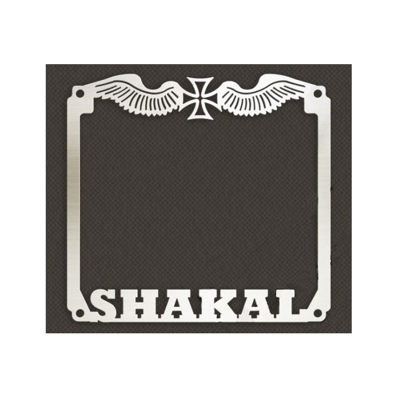 CZ-merkkikilven alla oleva ruostumattomasta teräksestä valmistettu tyyny, jossa on mukautettu teksti.