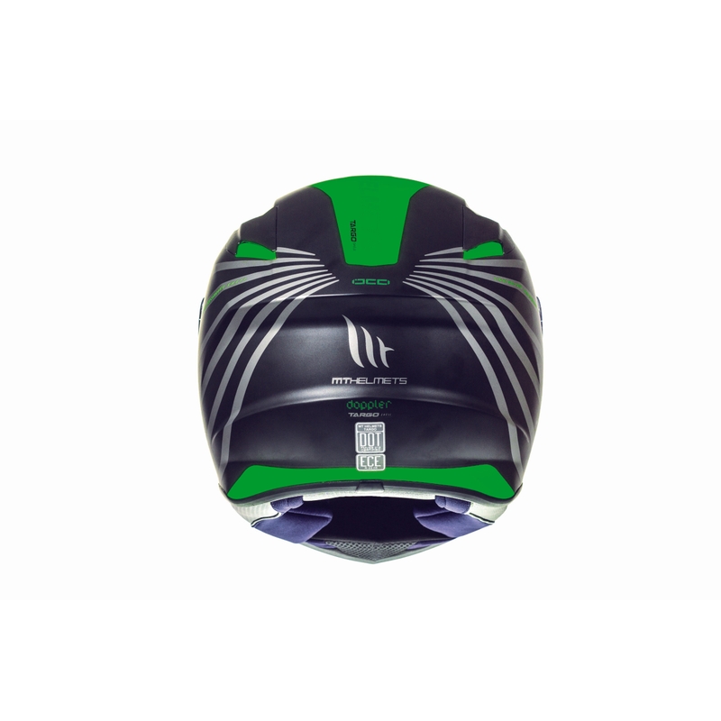 Integrální přilba na motorku MT Targo Doppler fluo zelená matná výprodej