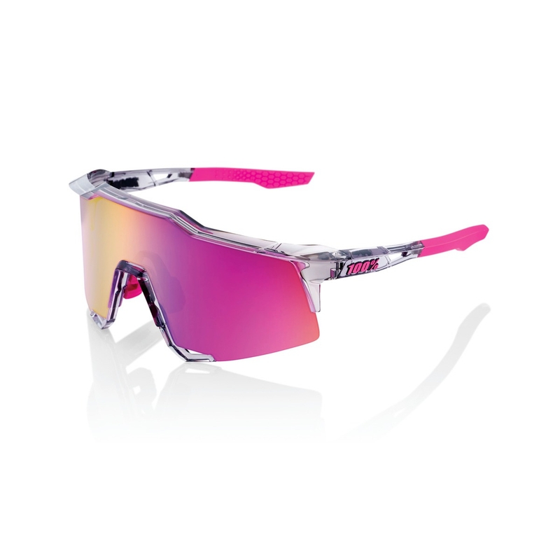 Sluneční brýle 100% SPEEDCRAFT Polished Translucent Grey růžovo-transparentní (fialové sklo)