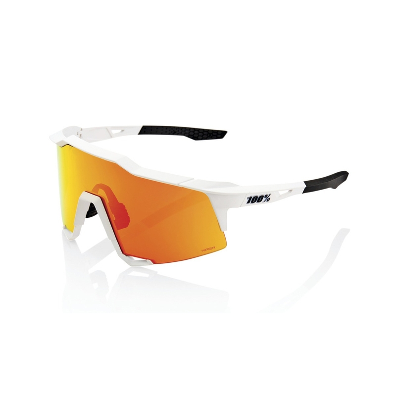 Aurinkolasit 100% SPEEDCRAFT Soft Tact Off White valkoinen (HIPER punainen lasi)
