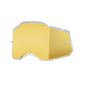 Plexi 100% Injected Racecraft 2/Accuri 2/Strata 2 kultainen peili (Anti-fog)