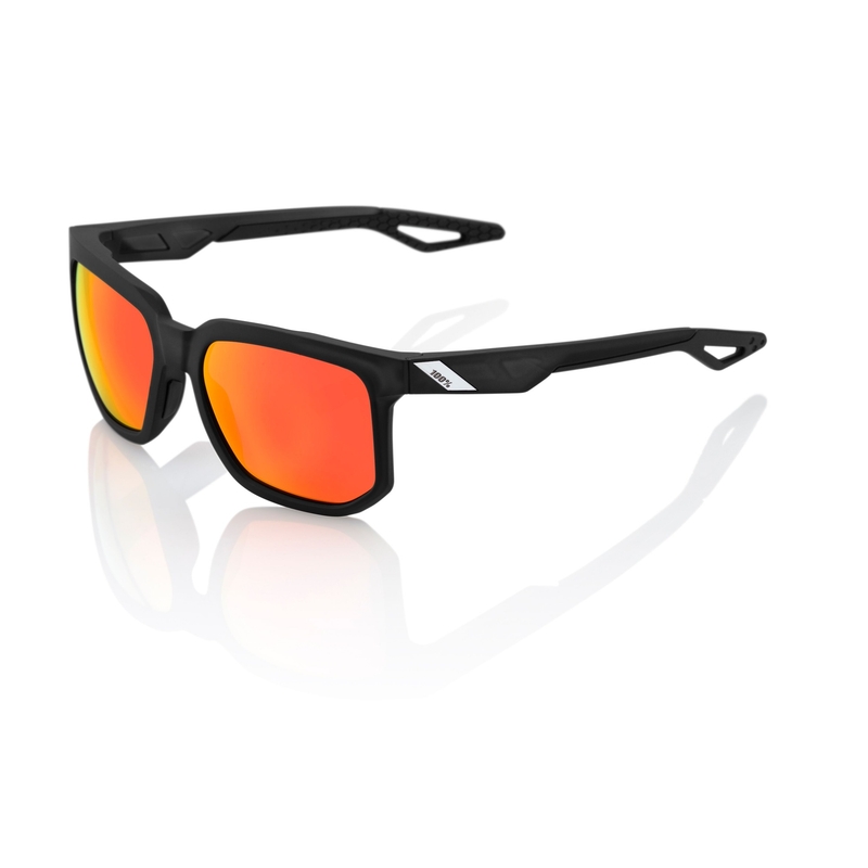 Aurinkolasit 100% CENTRIC Matte Crystal Black musta musta (punaiset linssit)