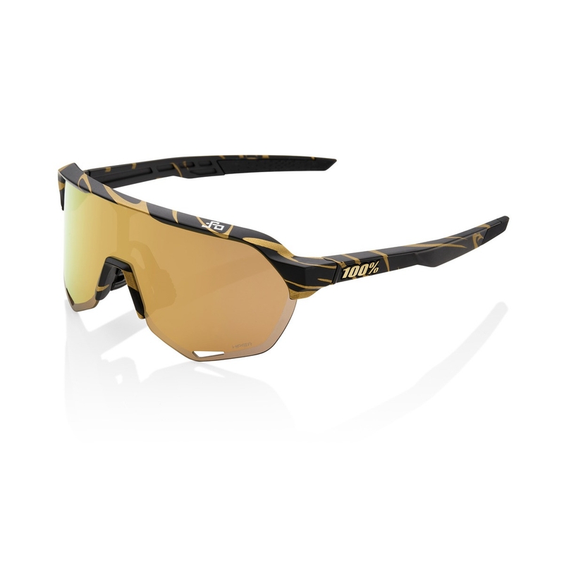 Aurinkolasit 100% S2 Peter Sagan LE Metallic Golg Flake musta-kulta (HIPER kultainen lasi)