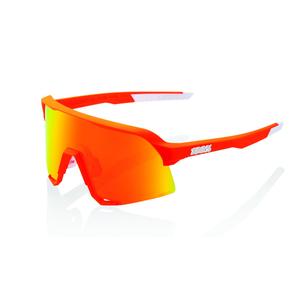 Aurinkolasit 100% S3 Soft Tact Neon Orange (HIPER punaiset linssit)