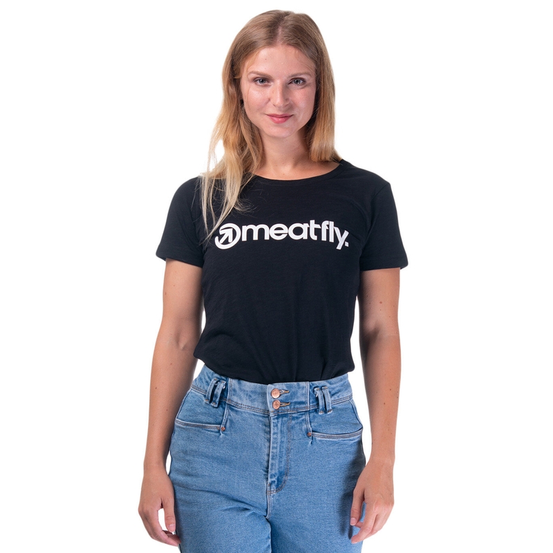 Dámské tričko Meatfly Ladies MF Logo černé výprodej