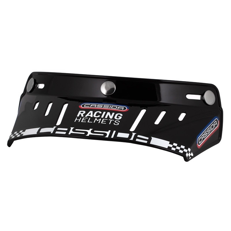 Litteä visiiri Cassida Oxygen Racing Spirit -kypäriin musta