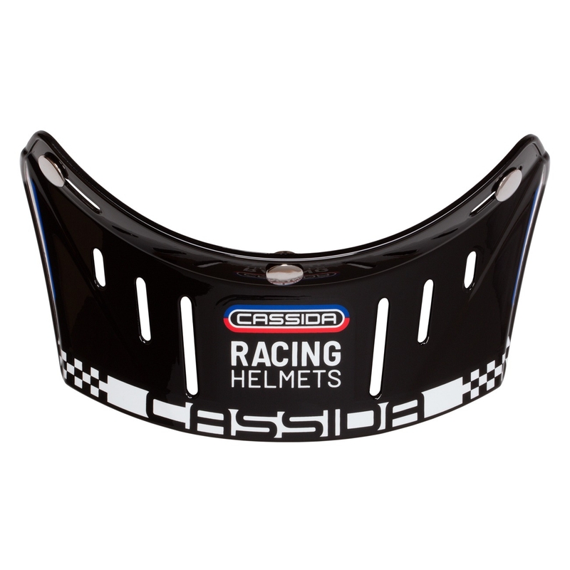 Litteä visiiri Cassida Oxygen Racing Spirit -kypäriin musta