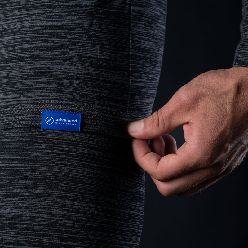 Oxford Advanced Base Layer Musta-harmaa lämpö t-paita - pitkähihainen