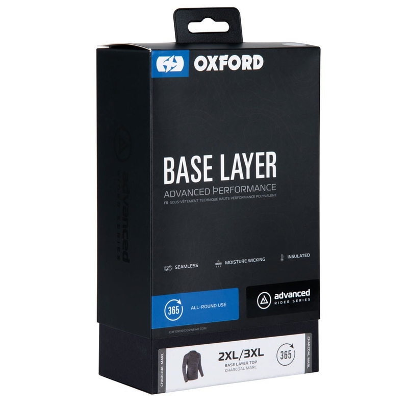 Oxford Advanced Base Layer Musta-harmaa lämpö t-paita - pitkähihainen
