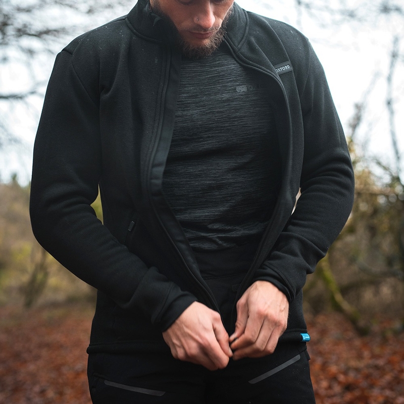 Oxford Advanced Base Layer Musta-harmaa lämpö t-paita - pitkähihainen