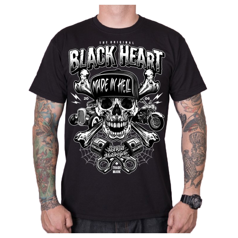 Miesten T-paita Black Heart Sinner musta musta