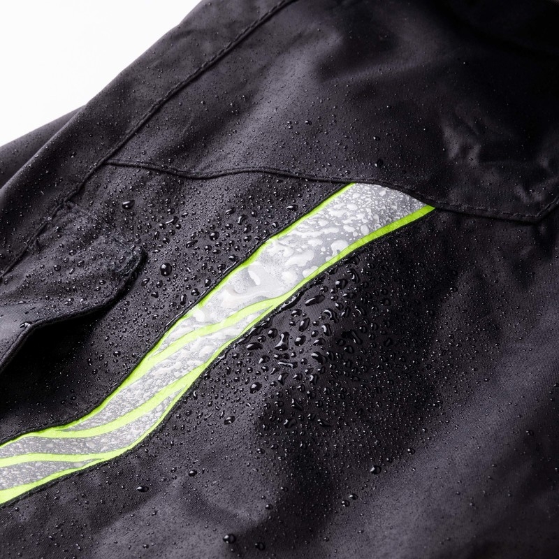 Moto kalhoty do deště Rebelhorn Patrol fluo žluto-černé