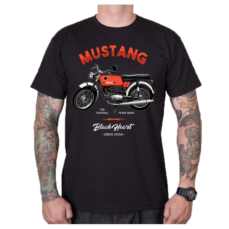 Miesten musta Heart Mustang paita