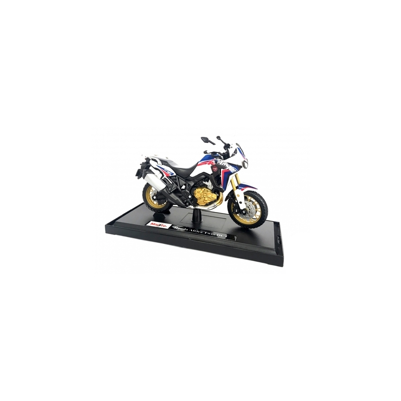 Model motocyklu Maisto Honda African Twin bílo-modro-červená