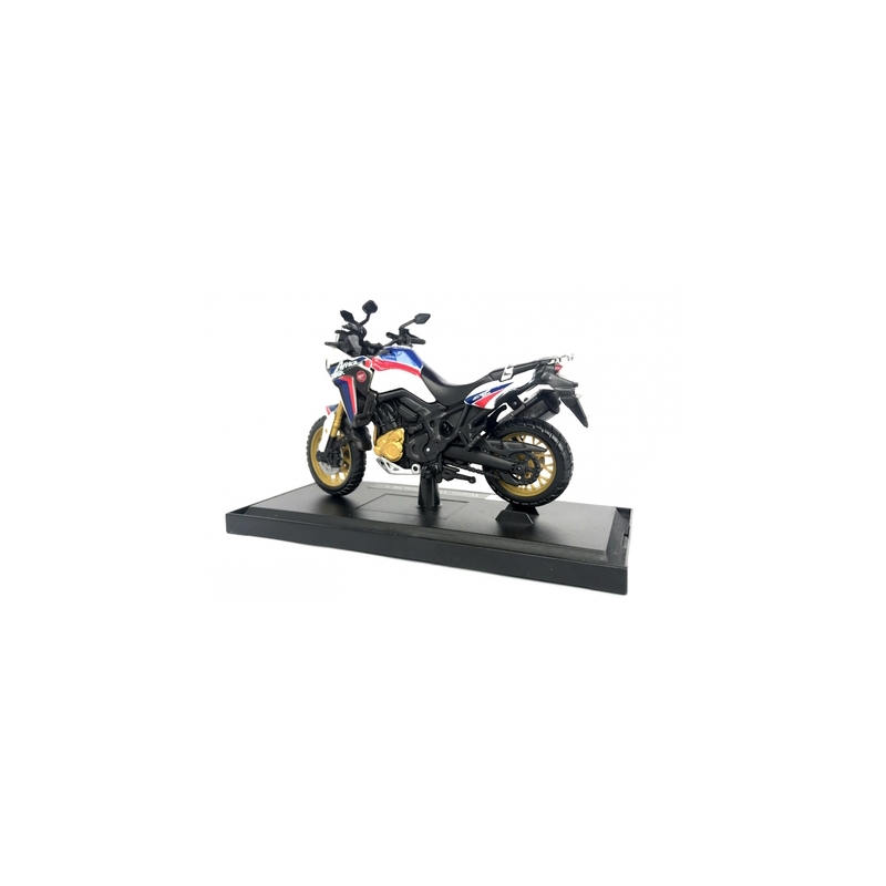 Model motocyklu Maisto Honda African Twin bílo-modro-červená