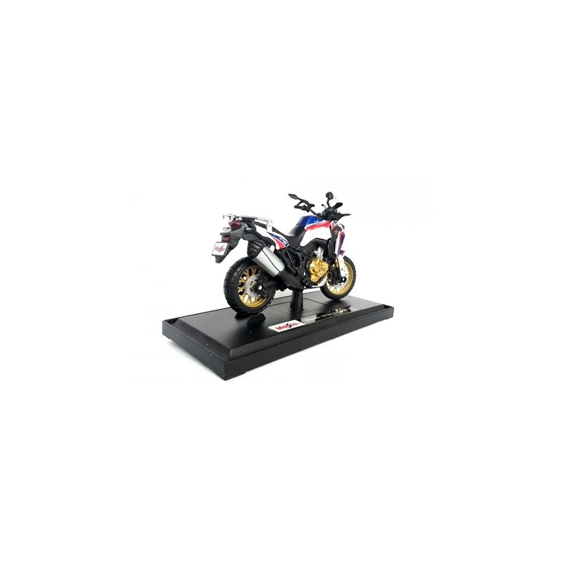 Model motocyklu Maisto Honda African Twin bílo-modro-červená