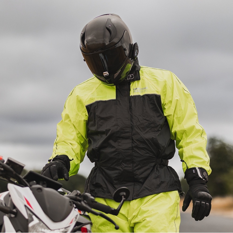 Oxford Rain Seal 22 musta-fluokokeltainen sadetakki