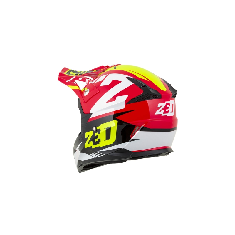 Dětská motokrosová přilba ZED X1.9D červeno-fluo žluto-černo-bílá