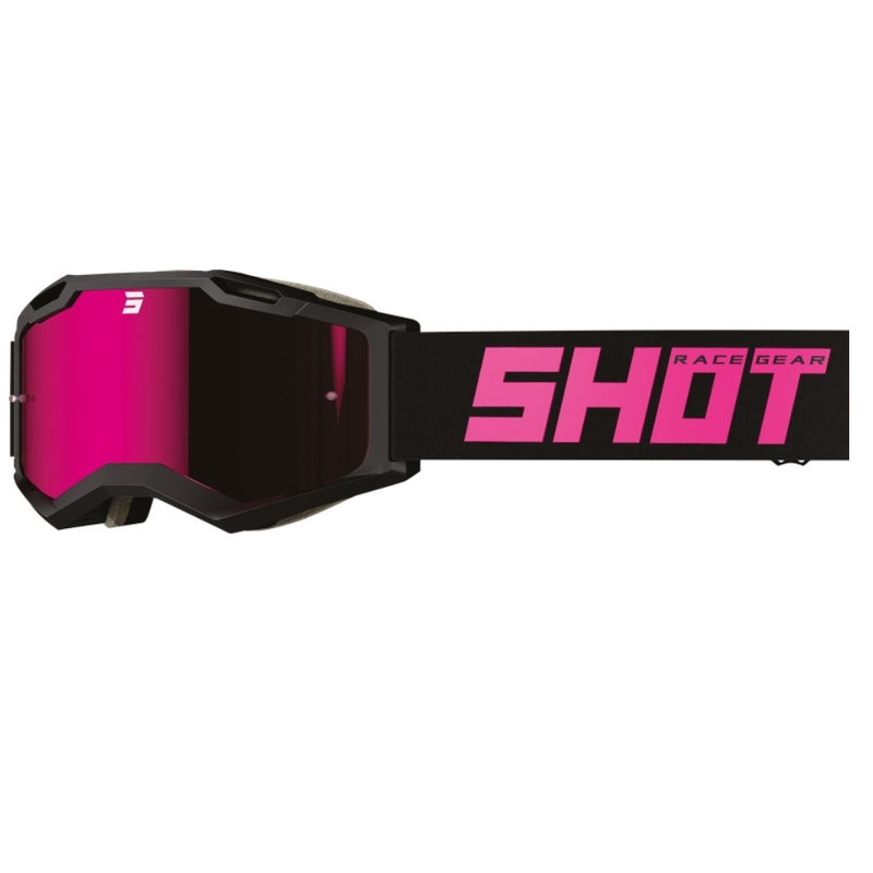 Motocross lasit Shot Iris 2.0 Solid musta ja vaaleanpunainen