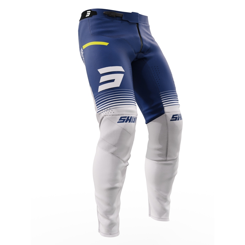 Motocross housut Shot Aerolite Husqvarna LE valkoinen-sininen alennusmyynti