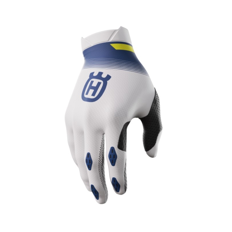 Motocross käsineet Shot Aerolite Husqvarna LE valkoinen-sininen alennusmyynti