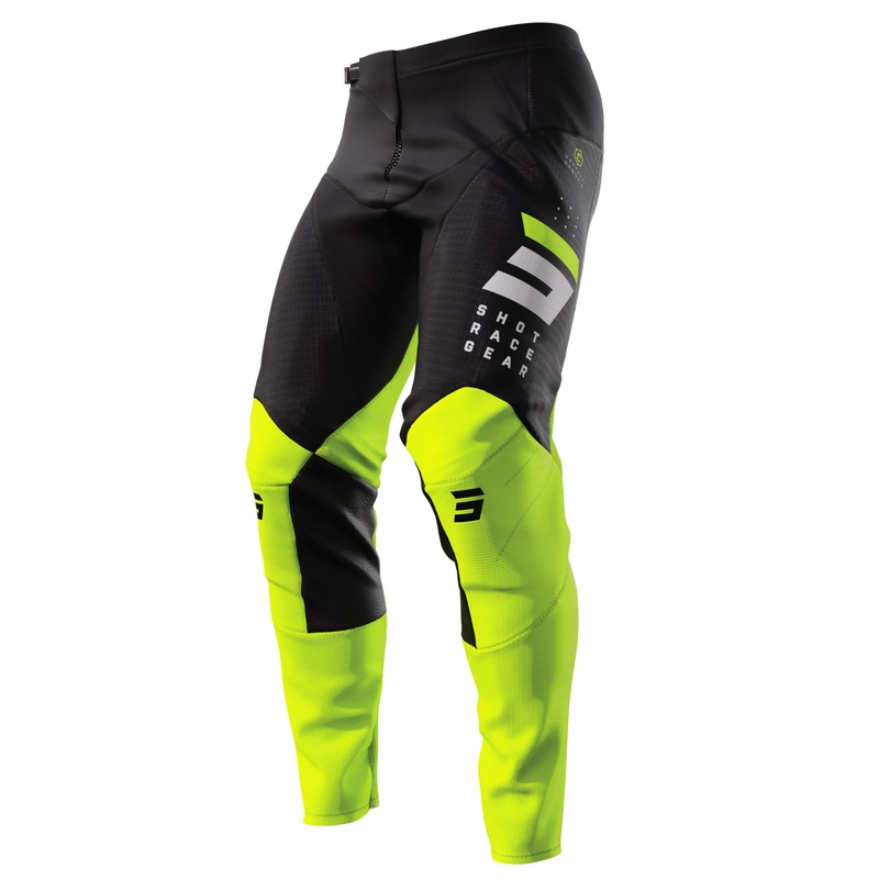 Motocross housut Shot Contact Camo 2.0 musta-fluo keltainen alennusmyynti