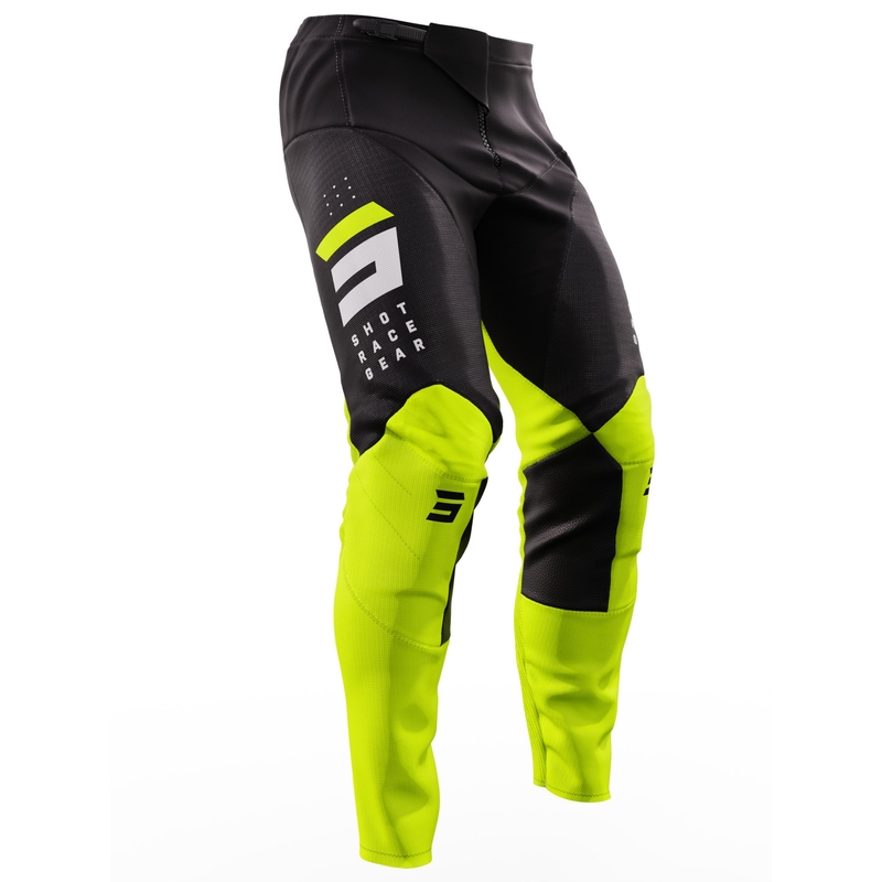 Motocross housut Shot Contact Camo 2.0 musta-fluo keltainen alennusmyynti