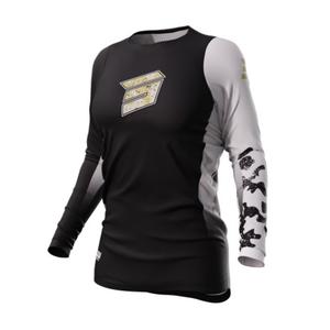Naisten motocross paita Shot Contact Shelly 2.0 musta-valkoinen-ruskea alennusmyynti