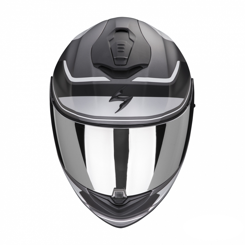 Integrální přilba na motorku Scorpion EXO-1400 EVO Air Vittoria stříbrno-bílá matná