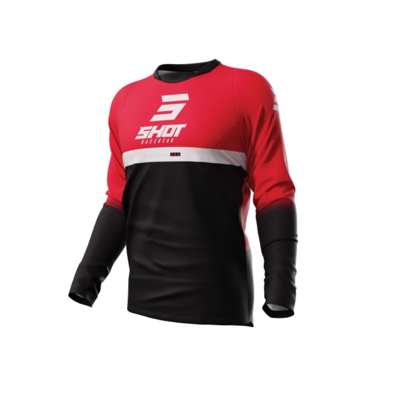 Motocross pelipaita Shot Devo Reflex musta-punainen alennusmyynti