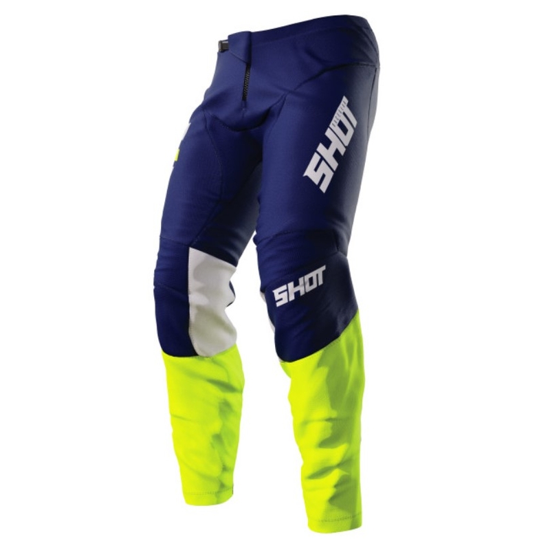 Motokrosové kalhoty Shot Devo Reflex modro-bílo-fluo žluté výprodej