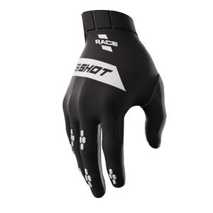 Motocross hanskat Shot Race mustavalkoinen alennusmyynti