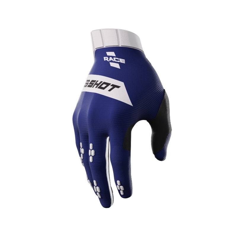 Motocross käsineet Shot Race valkoinen-sininen