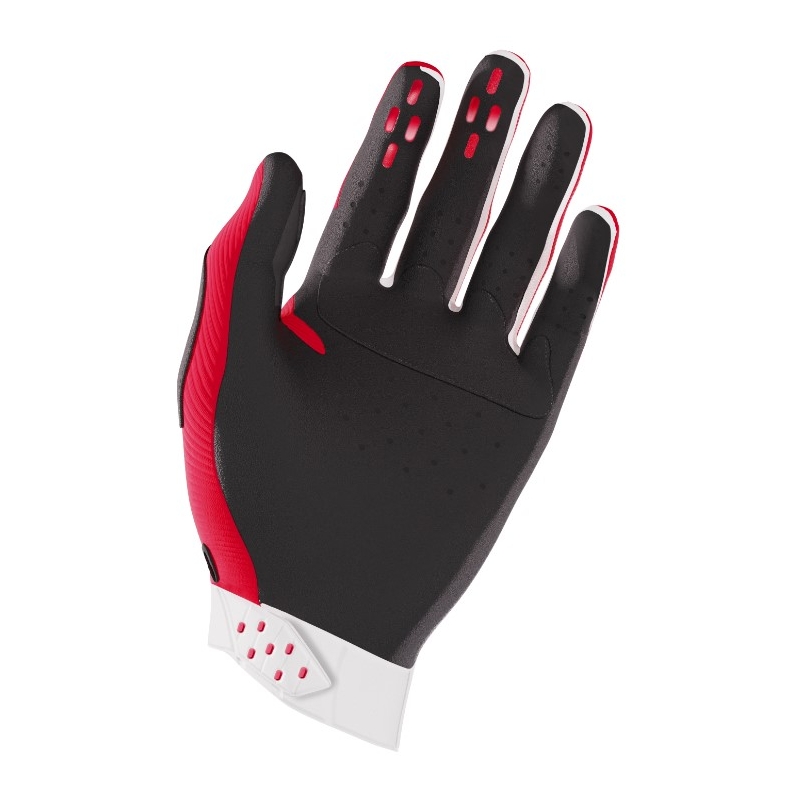 Motocross hanskat Shot Race valkoinen-punainen