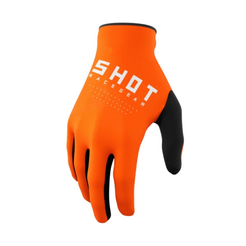 Motocross hanskat Shot Raw musta-valko-oranssi alennusmyynti