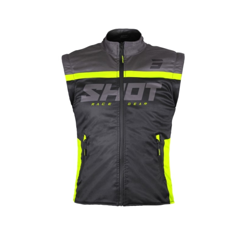 Softshell-liivi Shot Bodywarmer Lite 2.0 musta-fluokokeltainen alennusmyynti