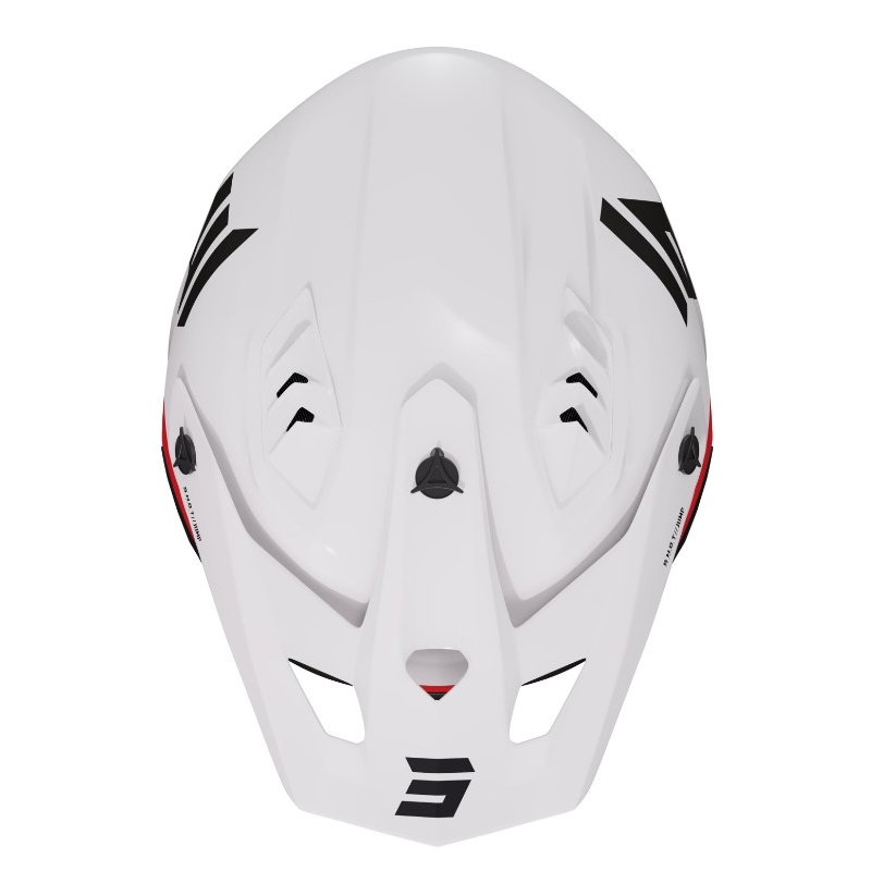 Moottoripyörä kypärä Shot Jump temppuja musta-punainen-valkoinen