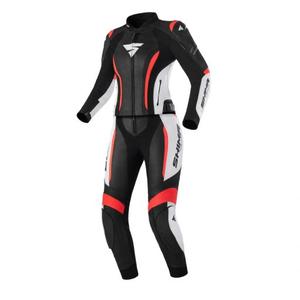 Naisten Shima Miura 2.0 Musta-valkoinen-fluo-punainen moottoripyöräilyhaalari