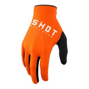 Lasten motocross-hanskat Shot Raw Kid oranssi alennusmyynti
