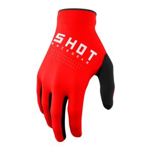 Lasten motocross käsineet Shot Raw Kid punainen alennusmyynti
